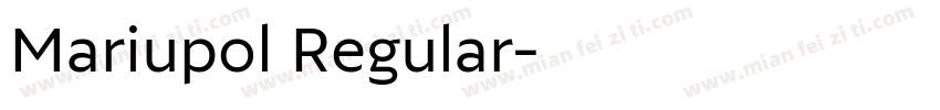 Mariupol Regular字体转换